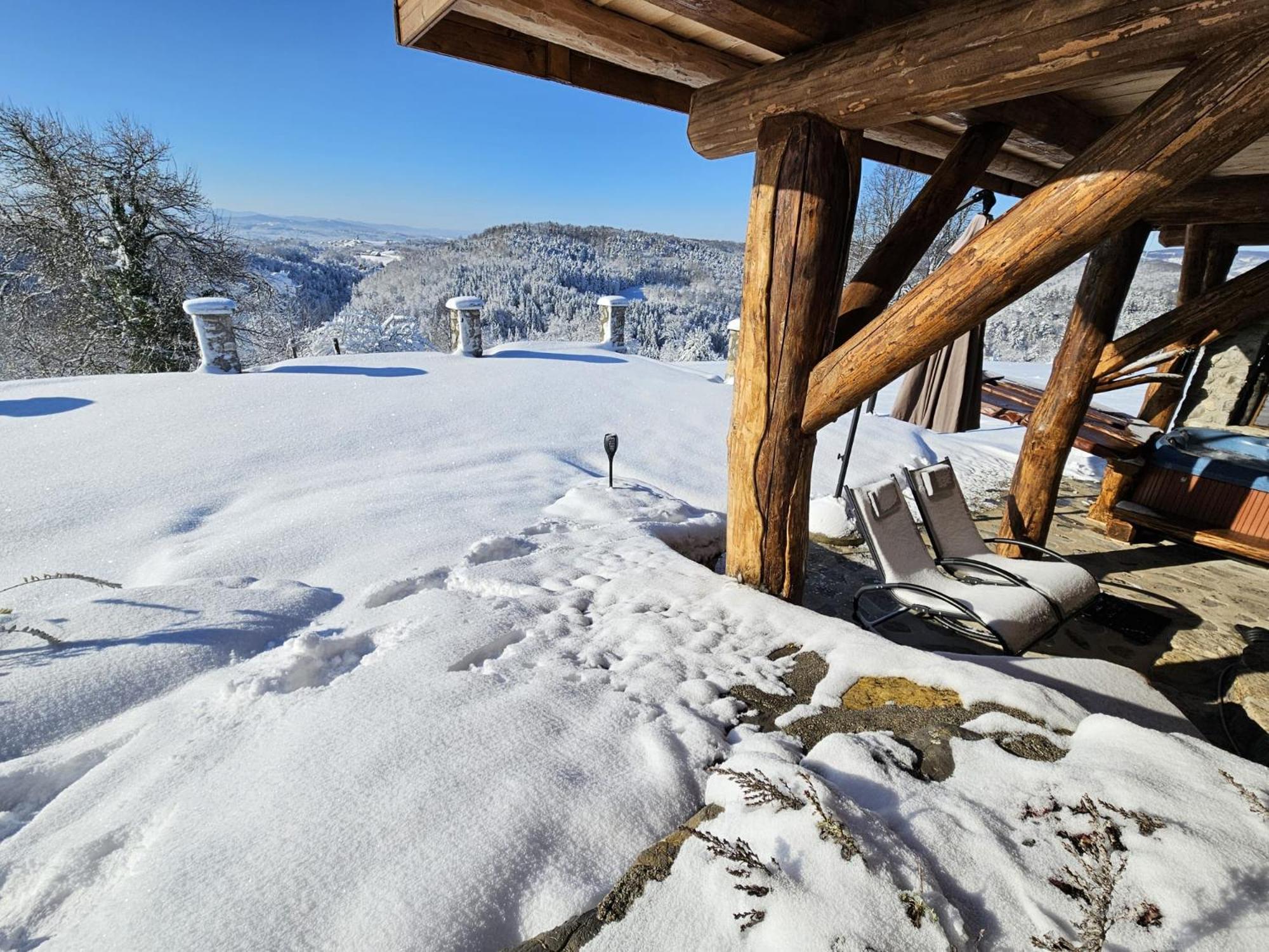 Zerko Holiday Home - Vineyard Chalet With Sauna And Jacuzzi Free Mirna Экстерьер фото